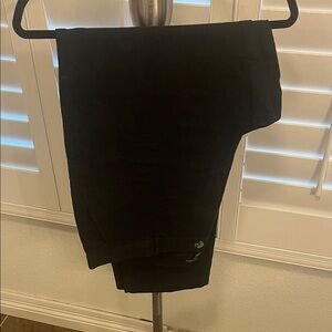 Saks Fifth Avenue Black linen slacks